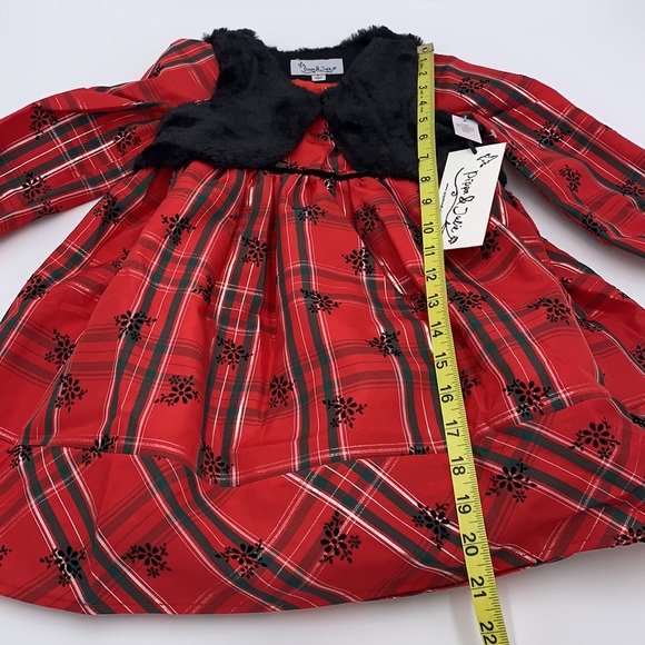 Pippa & Julie 2 Piece Red & Black Plaid Dress Set Size 4 - Picture 14 of 16